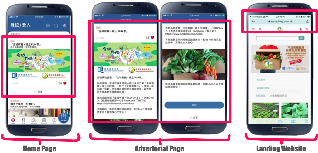 MTR 車廂電視廣告(30s TVC + 手機應用程式雙橫幅廣告)+ Facebook 帖子(30天)